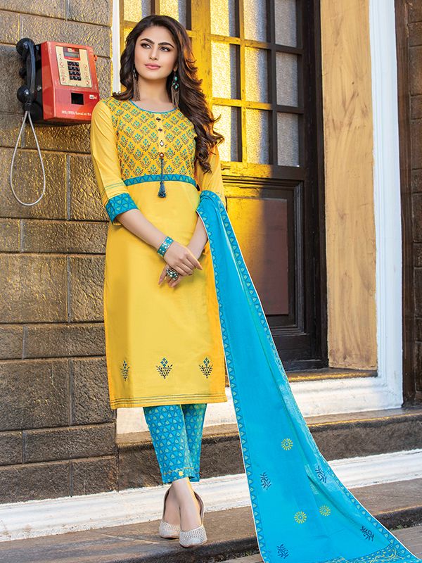 Kasya Kurta Set  Buy Kasya Yellow Embroidered Angarkha Style Straight Kurti  With Straight Pant set Of 2 Online  Nykaa Fashion