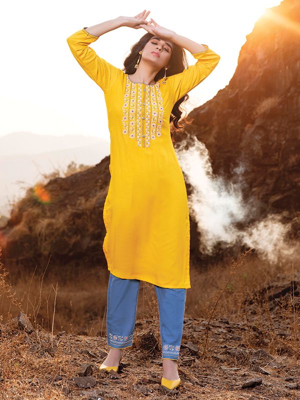 Buy Yellow Kurtis & Tunics for Women by Biba Online | Ajio.com